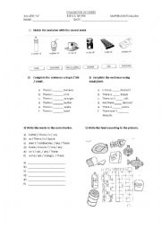 English Worksheet: THERE IS- THERE ARE EVALUATION