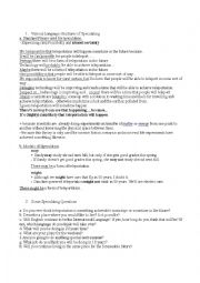 English Worksheet: LANGUAGE OF SPECULATING