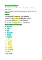 English Worksheet: present perfect vs. past simple