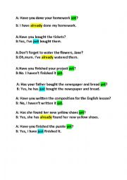 English Worksheet: already-just-yet