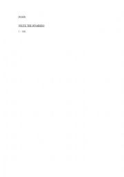 English Worksheet: exam for kids