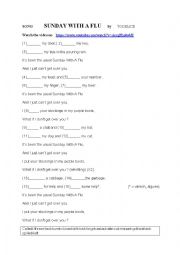 English Worksheet: preterit +Sunday with a flu