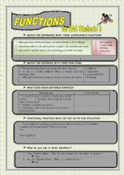 English Worksheet: functions for BAC students 3