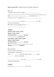 English Worksheet: Music lyric - Runnin (Naughty Boy feat Arrow Benjamin & Beyonc)