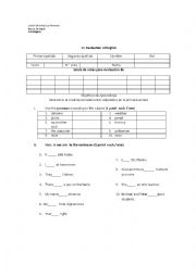 English Worksheet: Evaluation of To Be verb and use of pronouns