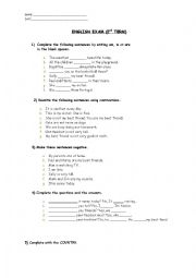 English Worksheet: English Revision