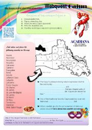 English Worksheet: Cajun Webquest