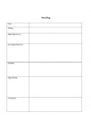 English Worksheet: story map