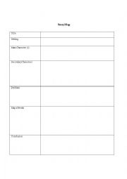 English Worksheet: story map