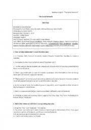 English Worksheet: The Social Network Activities