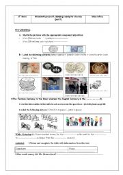 English Worksheet:  Getting ready for the trip (part1)
