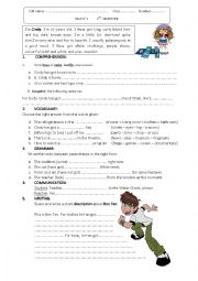 English Worksheet: Description(test n 2 2nd semester)