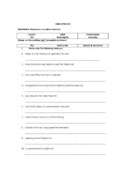 English Worksheet: Practicing with  present simple