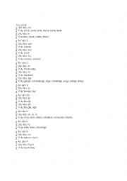 English Worksheet: B Vovel