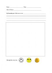 English Worksheet: Movie Review