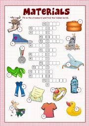 Materials Crossword Puzzle