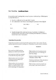 English Worksheet: IELTS speaking part 2 - second conditional topics