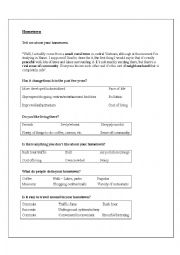 English Worksheet: IELTS speaking part 1 - Hometown