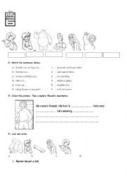 English Worksheet: BIG HEROES