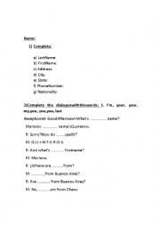 English Worksheet: Exam