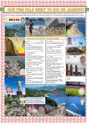 English Worksheet: Our Pen Pals Went to Rio de Janeiro! -- There is, There are