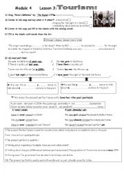 English Worksheet: lesson 3 Tourism