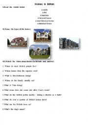 English Worksheet: Homes in Britain