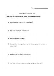 English Worksheet: School of Rock worksheet