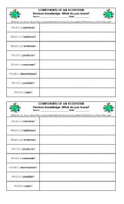 What do you know about the components of an ecosytem