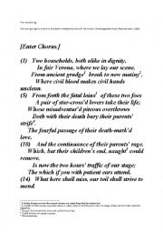 English Worksheet: Romeo and Juliet