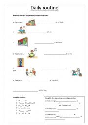 English Worksheet: Daily Routine