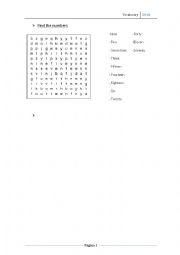 wordsearch numbers
