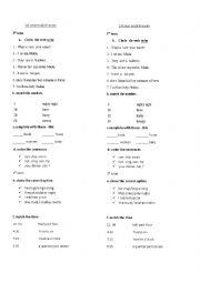 English Worksheet: 1st year revision