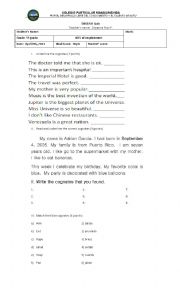 English Worksheet: quiz Cogantes