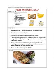 English Worksheet: RECIPE: Reading and writing