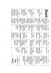 English Worksheet: Simple Past Board Game 