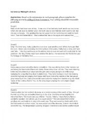 English Worksheet: making prediction