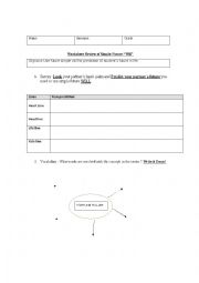 English Worksheet: palm reading writting 