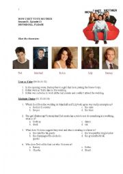 English Worksheet: How I Met Your Mother (s01e13) Drumroll, Please