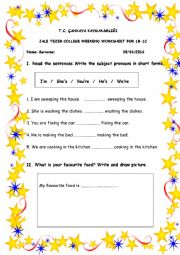 A simple and nice worksheet for young learners