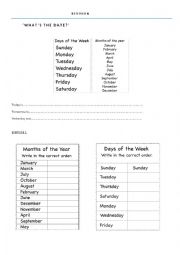 English Worksheet: DATE REVISION