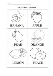 English Worksheet: Fruits vocabulary