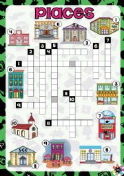PLACES in Town CROSSWORDS