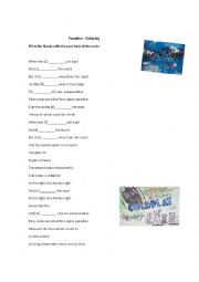 English Worksheet: Paradise by Coldplay