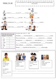 English Worksheet: Verb TO BE: systematization