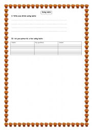 English Worksheet: Eating habits