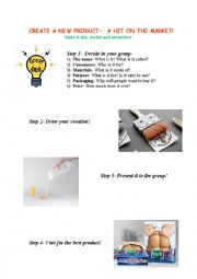 English Worksheet: Create a product!