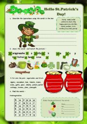 Saint Patricks Day. Elementary tasks