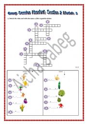 English Worksheet: Vegetables song