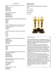 English Worksheet: Oscar quiz